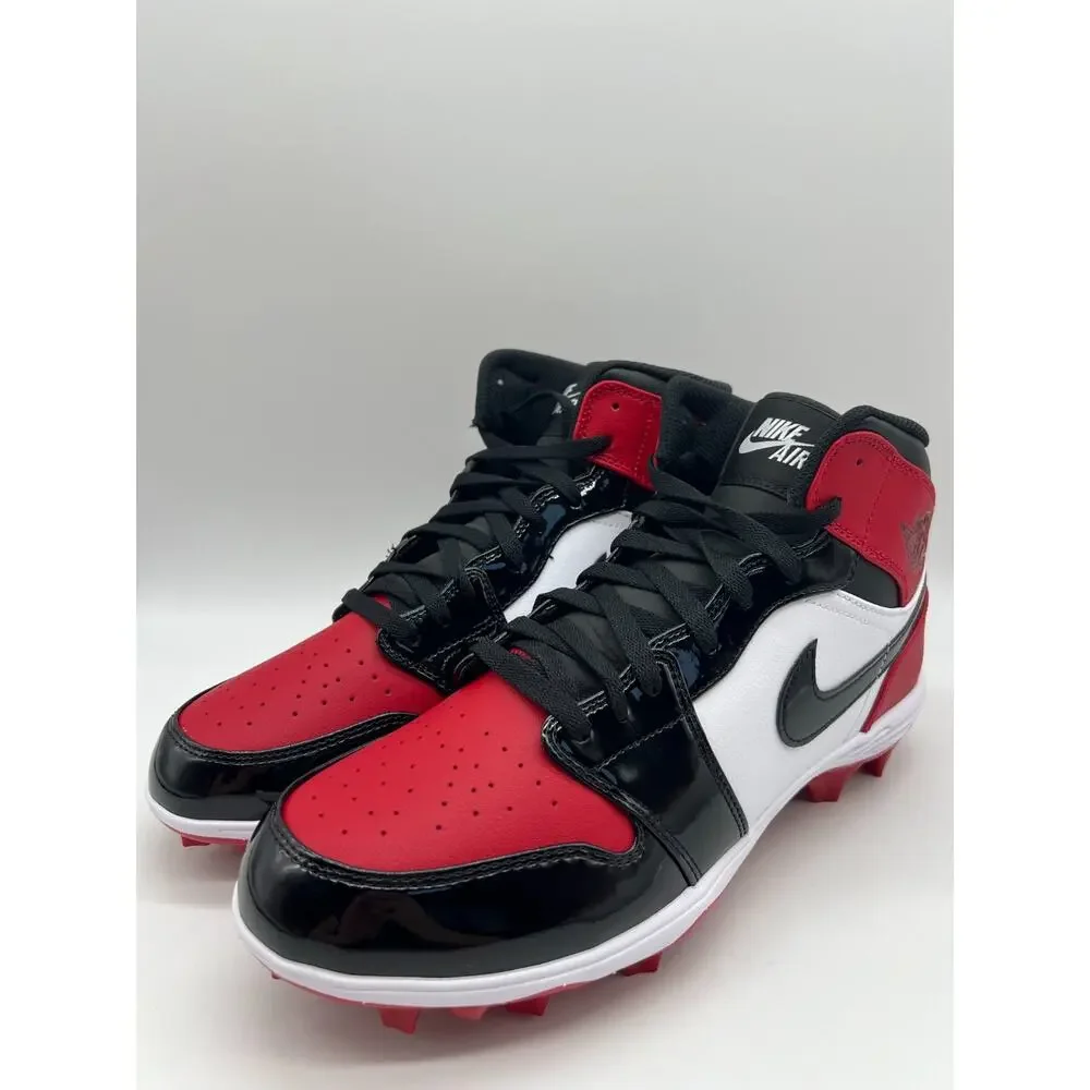 Jordan 1 Mid TD Cleat Bred Toe Men’s Size 11 Football Cleats FJ6805-601 New